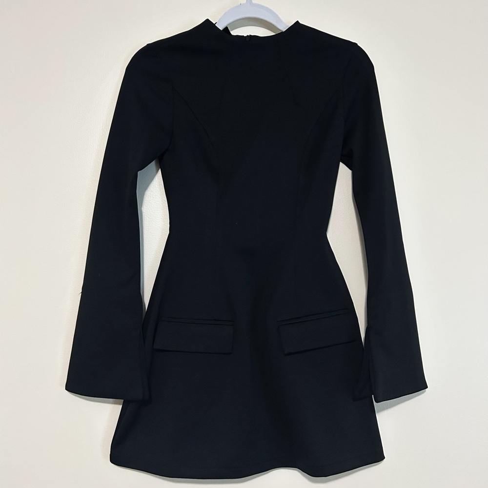Black Long Sleeve Mini Dress